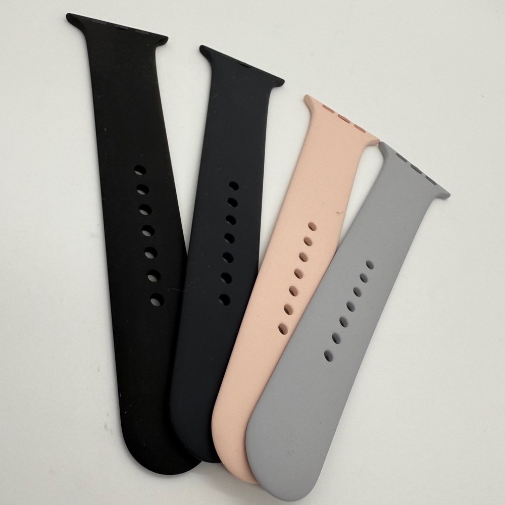 Genuine Authentic Apple Watch Band Replacement Black Midnight Light Grey Pink - Picture 2 of 5